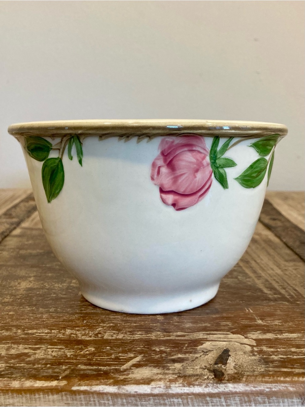 Franciscan Earthenware Hand-Painted Desert Rose 6” Mixing Bowl 1960s Vintage USA - Picture 5 of 16